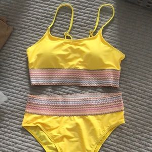 Brand new yellow high waist bikini
